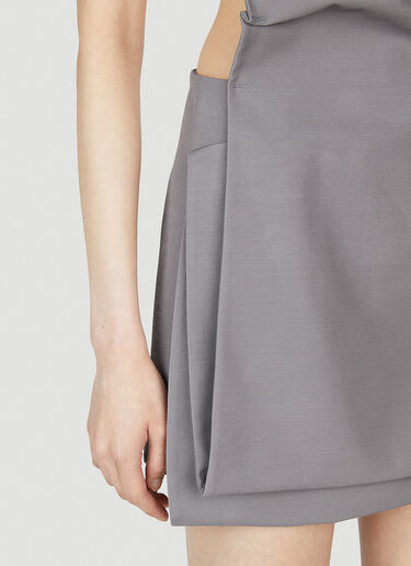 Prada Gabardine Dress Grey pra0252051