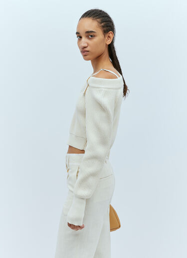 La Maille Seville Sweater Jacquemus La Maille Seville Sweater White jac0254120