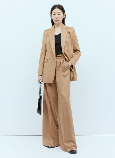 Max Mara Double Breasted Wool Blazer Camel max0254067