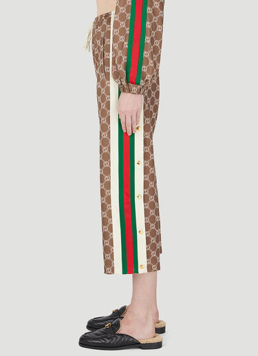 Gucci インターロッキング G クロップド [トラック] パンツ ブラウン guc0247024