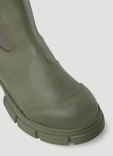 GANNI Rubber City Boots Green gan0253086