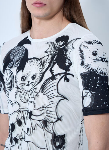 Chopova Lowena Cat Consort 网眼上衣  白色 cho0360005