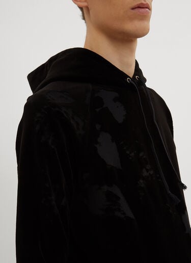 Hooded Burnt Out Velvet Sweater Saint Laurent Hooded Burnt Out Velvet Sweater Black sla0134006