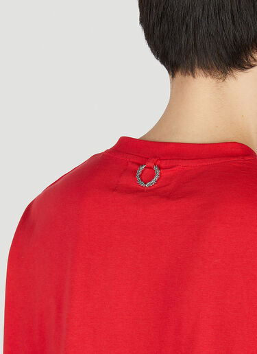 Raf Simons x Fred Perry Printed Long Sleeve T-Shirt Red rsf0152012