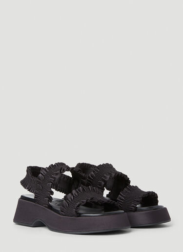 GANNI Smock Flaftorm Sandals Black gan0252040