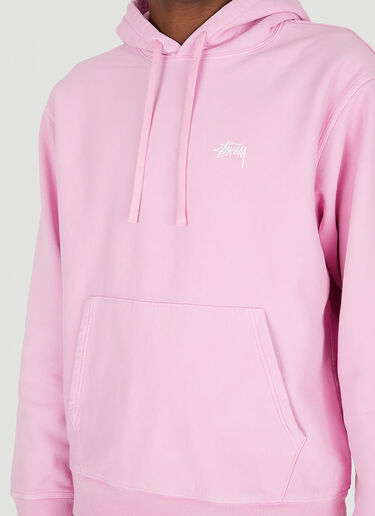 Stüssy Stock Logo Hooded Sweatshirt Pink sts0348011