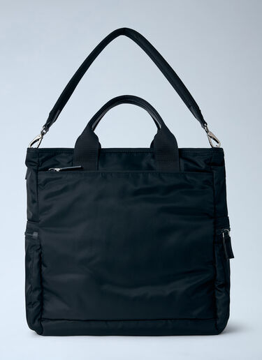 LN-CC® - Prada: Re-Nylon Logo-Plaque Tote Bag - Black Prada Re-Nylon Logo-Plaque Tote Bag Black pra0164043