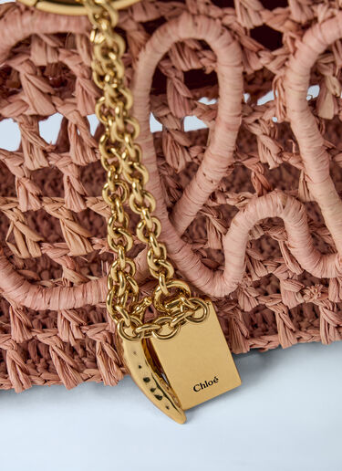 Chloé Small Summer Banana East-West Tote Bag  Pale Pink chl0265058
