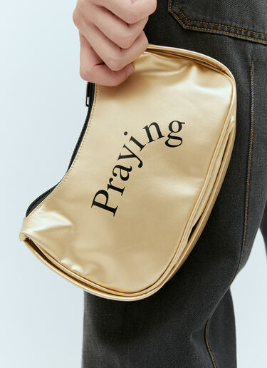 Praying I Love Men Shoulder Bag Gold pry0354024