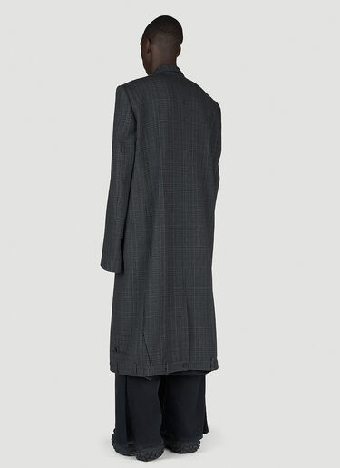 Balenciaga Deconstructed Check Coat Grey bal0154001