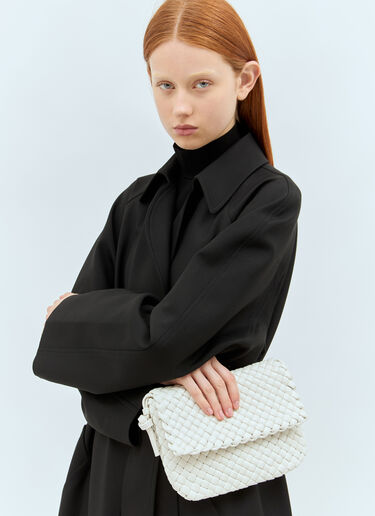 Bottega Veneta Intrecciato Shoulder Bag White bov0258015