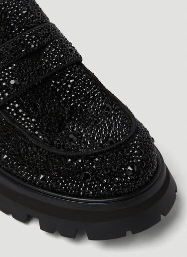 Alexander McQueen Embellished Platform Loafers Black amq0249053