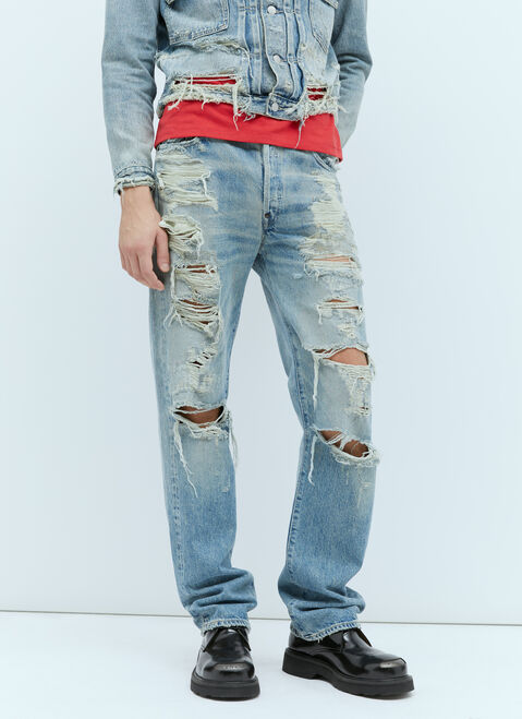 Kenzo x Levi's 501 1933 Distressed Jeans Red klv0156003