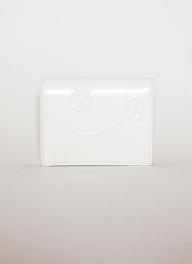 Flower Embossed Bi-Fold Wallet Prada Flower Embossed Bi-Fold Wallet White pra0254053