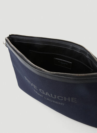 Rive Gauche Logo Pouch Saint Laurent Rive Gauche Logo Pouch Navy sla0147053