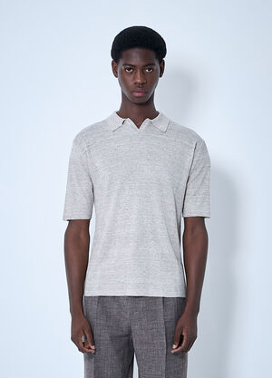The Row Reggie Polo Top Beige row0160011
