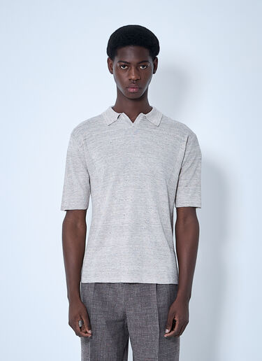 The Row Reggie Polo Top Beige row0160011