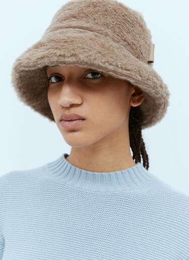 Max Mara Teddy Bucket Hat Beige max0254085