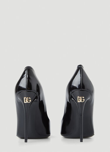 Dolce & Gabbana ロゴプレートハイヒール ブラック dol0248038