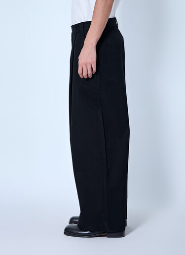 LN-CC® - Studio Nicholson: Sorte Deep Pleat Volume Pants - Black Studio Nicholson Sorte Deep Pleat Volume Pants Black stn0165007