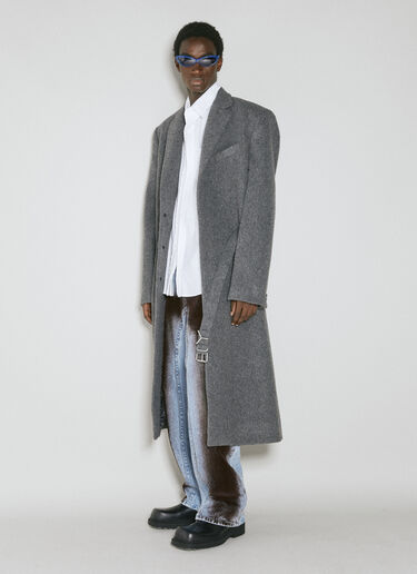 Y/Project Y Belt Brushed Wool Coat Grey ypr0153001