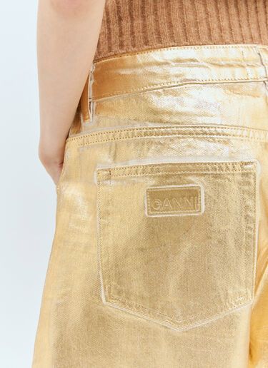 Foil Wide Jeans GANNI Foil Wide Jeans Gold gan0257008
