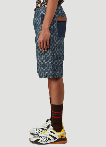 Gucci Denim Jacquard Shorts Blue guc0143032
