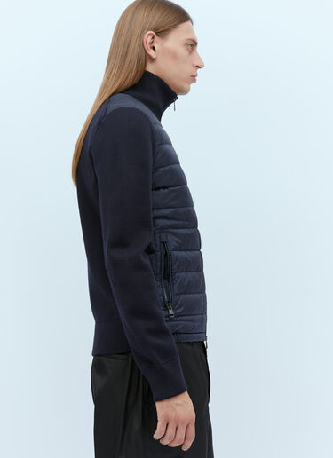 Logo Patch Zip-Up Cardigan Moncler Logo Patch Zip-Up Cardigan Navy mon0153018