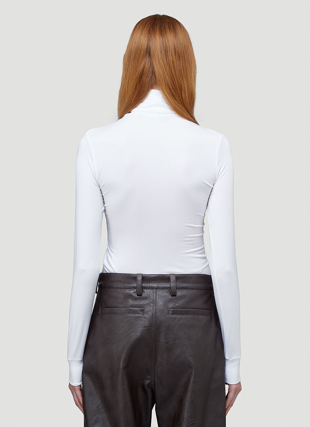 Raf Simons Women's' R-Embroidered Turtleneck Top in White | LN-CC®