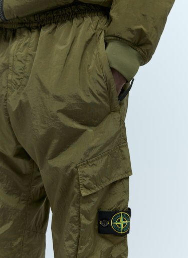 Stone Island Regenerated Nylon Cargo Pants Green sto0154071