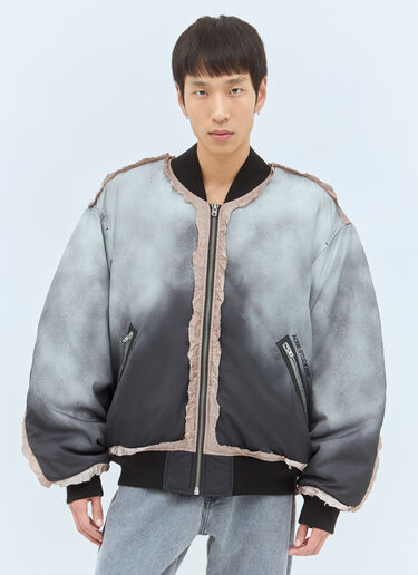 Acne Studios Frayed Trims Bomber Jacket Grey acn0158005