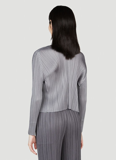 プリーツ入りカーディガン Pleats Please Issey Miyake プリーツ入りカーディガン グレー plp0253020