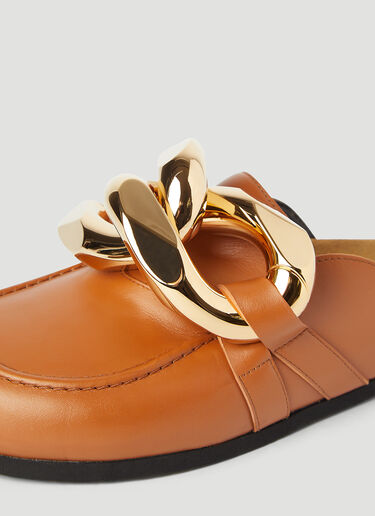 JW Anderson 链条皮革乐福鞋 棕 jwa0246016