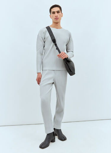 Homme Plissé Issey Miyake Pleated Long-Sleeve Top Grey hmp0158006