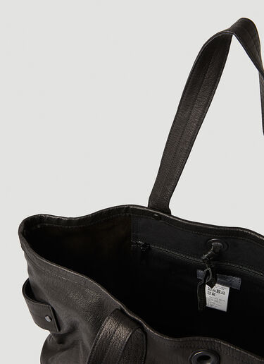 Yohji Yamamoto Leather Tote Bag Black yoy0148020
