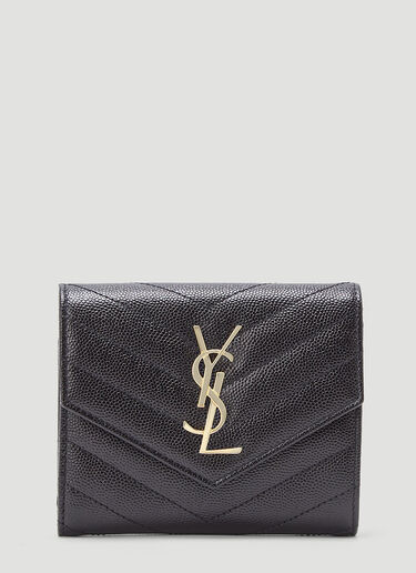 Saint Laurent Monogram Tri-Fold Wallet Black sla0243083