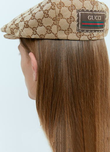 Gucci Original GG Canvas Flat Cap Beige guc0355005