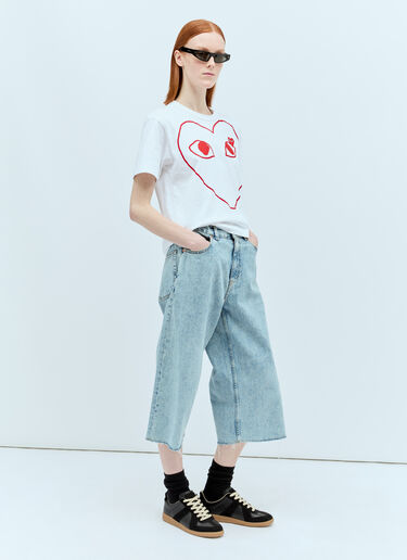 Comme Des Garçons PLAY Graphic Logo Print T-Shirt White cpl0355009