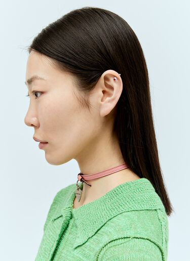 Acne Studios Musubi Charm Choker Pink acn0256046