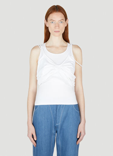 Mainline:RUS/Fr.CA/DE Draped Tank Top White mai0352003