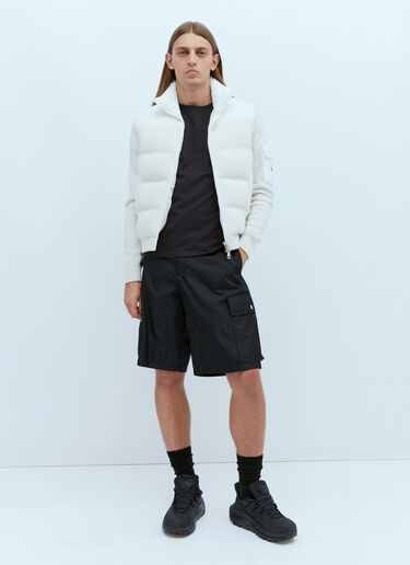 Padded Zip Up Cardigan Moncler Padded Zip Up Cardigan White mon0153015