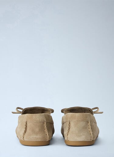 Suede Mesh Loafers Miu Miu Suede Mesh Loafers Beige miu0264214