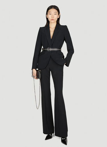 Alexander McQueen Single Breasted Blazer Black amq0251086