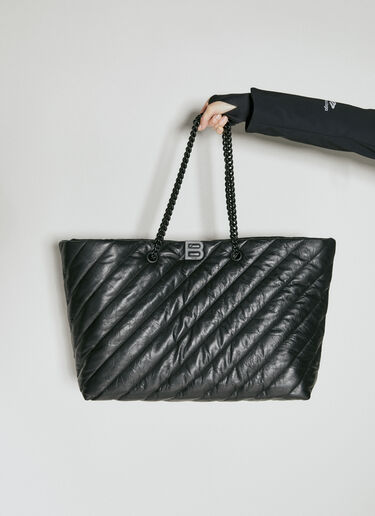 Balenciaga Crush Large Carry All Tote Bag Black bal0255069