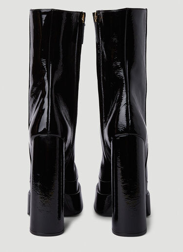 Versace Aevitas Patent Platform Boots Black vrs0250016
