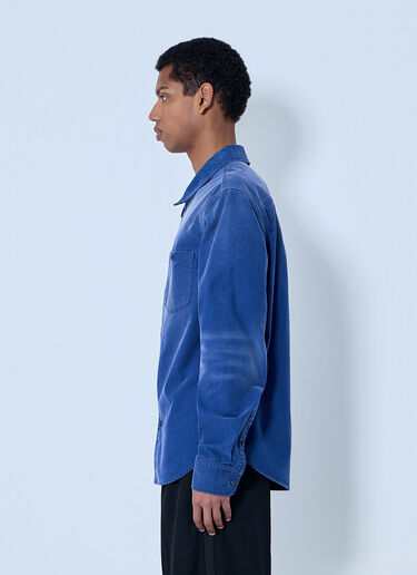 Prada Denim Button-Down Shirt Blue pra0164022