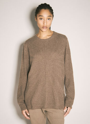 Moncler x Rick Owens Jumbo Crewneck Sweater Brown mcs0358016