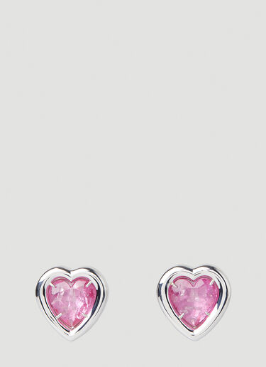 Ambush Heart Stone Earrings Pink amb0248045