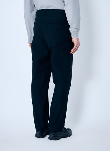 Stone Island Ghost Cotton Pants With Logo Patch Black sto0160018
