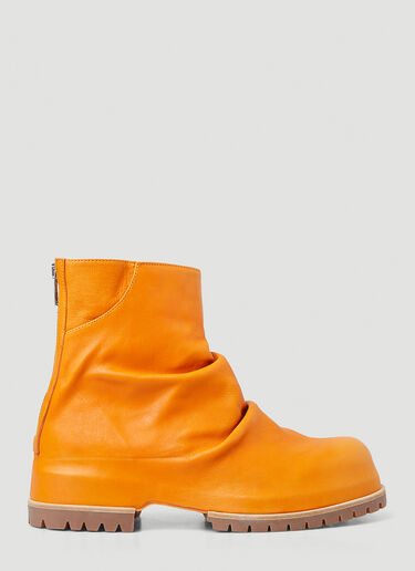 424 Gathered Ankle Boots Orange ftf0150024